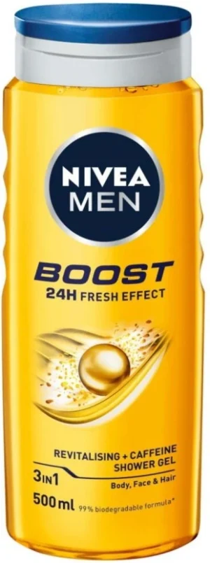 Nivea Men Boost Shower Gel Body Wash (500 ml) | Shop Online