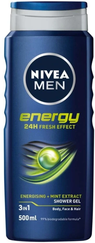 Nivea Men Energy Shower Gel Body Wash (500 ml) | Shop Online