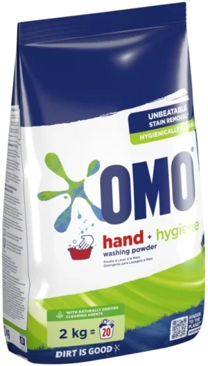 Omo Hygienically Cleans Washing Powder 2 kg (Pack of 9) | Shop Online