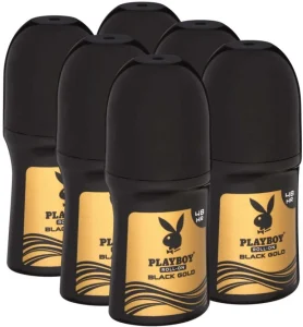 Playboy Black Gold Deodorant Roll-on – For Men (300 ml Pack of 6) | Shop Online