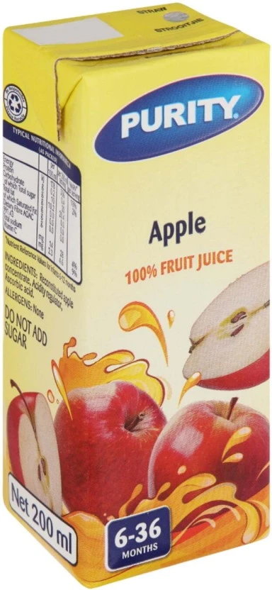Purity 100% Fruit Juice Apple (200 ml) | Shop Online - Image 2