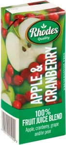 Rhodes Apple & Cranberry 100% Fruit Juice Blend (200 ml) | Shop Online
