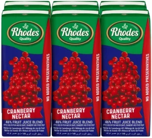 Rhodes Cranberry Nectar 46% Fruit Juice Blend (6 x 200 ml) | Shop Online