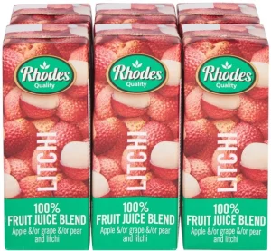 Rhodes Litchi 100% Fruit Juice Blend (6 x 200 ml) | Shop Online