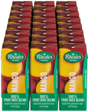 Rhodes Mango 100% Fruit Juice Blend (24 x 200 ml) | Shop Online