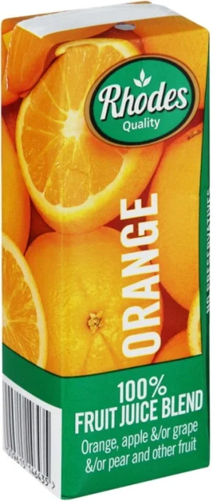 Rhodes Orange 100% Fruit Juice Blend (200 ml) | Shop Online