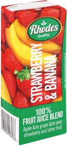 Rhodes Strawberry & Banana 100% Fruit Juice Blend (200 ml) | Shop Online