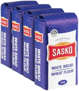 Sasko White Bread Wheat Flour  (5 kg, Pack of 4) | Shop Online