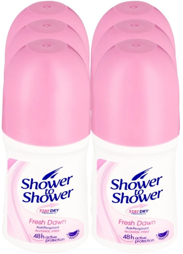 Shower To Fresh Dawn Deodorant Roll-on - For Women (50 ml Pack of 6) | Shop Online