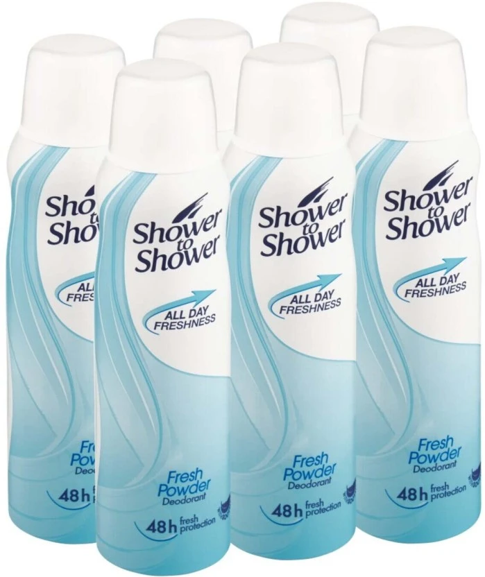 Shower To Fresh Powder Deodorant Spray - For Women (150 ml Pack of 6) | Shop Online