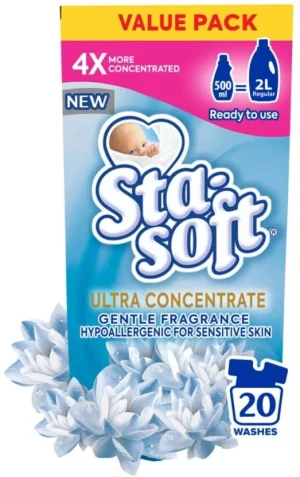 Sta-Soft Ultra Concentrate Gentle Fragrance Fabric Softener  (12 x 500 ml) | Shop Online