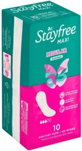 Stayfree Maxi Thick Sanitary Pads Scented No Wings Maxisize Sanitary Pad  (Pack of 10) | Shop Online