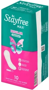 Stayfree Maxi Thick Sanitary Pads Unscented No Wings Maxisize Sanitary Pad  (Pack of 10) | Shop Online