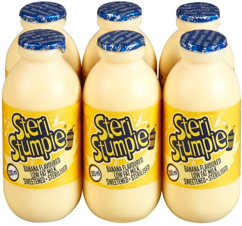 Steri Stumpie Flavoured Low Fat Milk, Banana Flavour (6 x 350 ml) | Shop Online