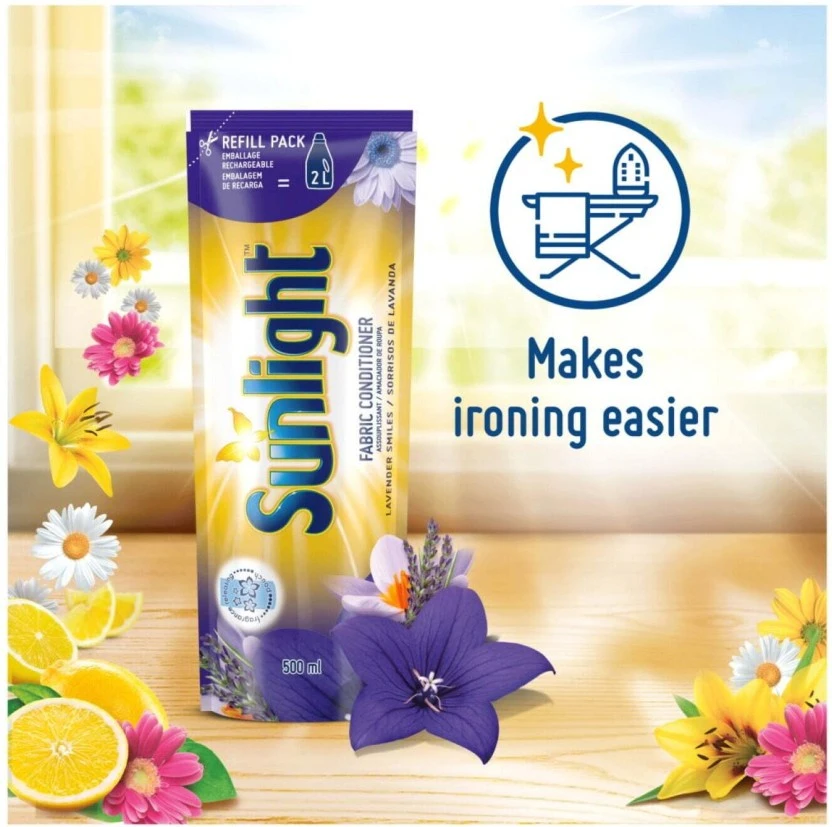 Sunlight Lavender Smiles Fabric Softener (18 x 500 ml) | Shop Online - Image 2