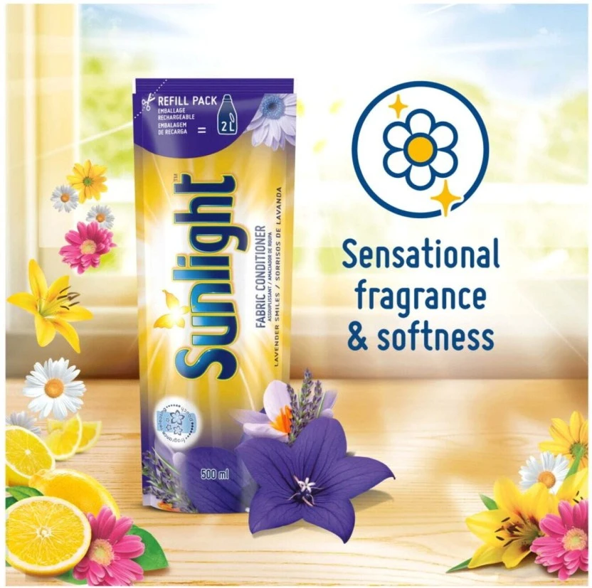Sunlight Lavender Smiles Fabric Softener (18 x 500 ml) | Shop Online - Image 4