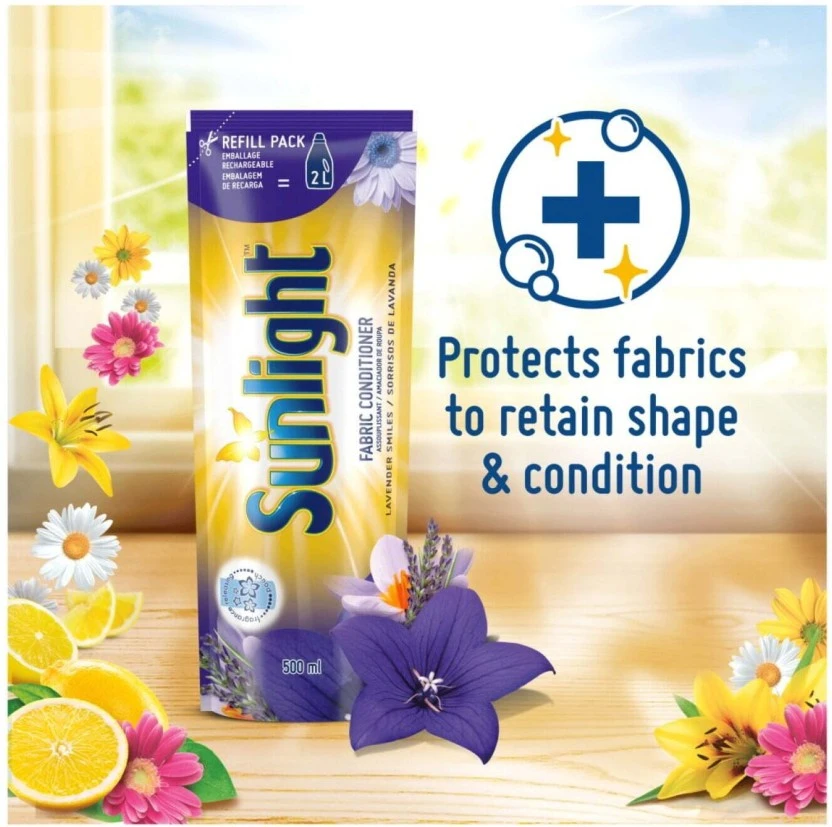 Sunlight Lavender Smiles Fabric Softener (18 x 500 ml) | Shop Online - Image 3
