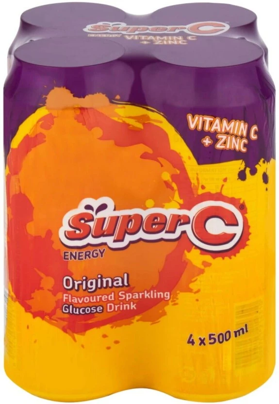 Super C Original Energy Drink  (Orange Flavoured, 4 x 500 ml) | Shop Online