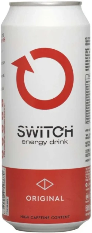 Switch Original Energy Drink  (Plain Flavoured, 24 x 500 ml) | Shop Online