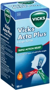 Vicks Acta Plus Cough Syrup Liquid (50 ml) | Shop Online