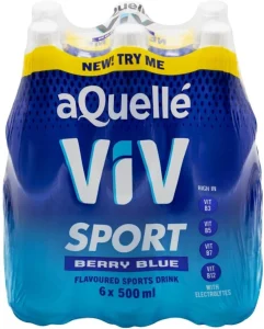 aQuelle ViV Sports Drink (Berry Blue Flavoured 6 x 500 ml) | Shop Online