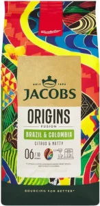 Jacobs Origins Fusion Brazil & Colombia Roast & Ground Coffee (Nut Flavoured 1 kg) | Shop Online
