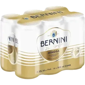 Bernini Mimosa Sparkling Spritzer (Pack of 6 x 300 ml) | Shop Online