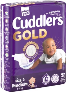 Cuddlers Gold Value Pack Tape Diapers Size 3  (52 Pieces) | Shop Online