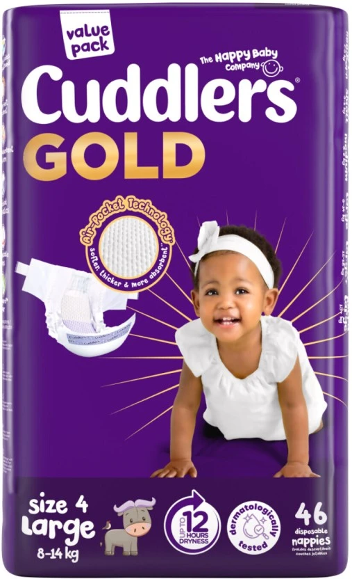 Cuddlers Gold Value Pack Tape Diapers Size 4 (46 Pieces) | Shop Online