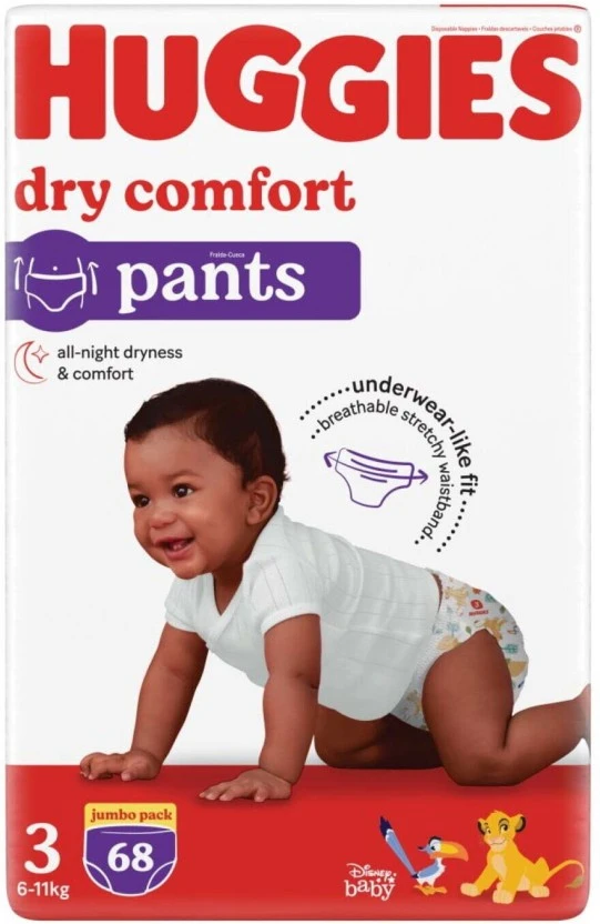 Huggies Dry Comfort All Night Dryness Pant Diapers Size 3 (68 Pieces) | Shop Online