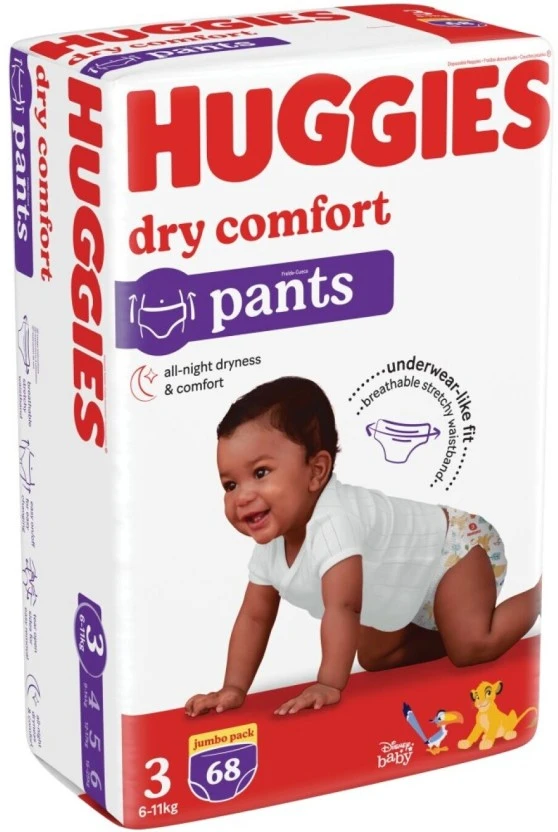 Huggies Dry Comfort All Night Dryness Pant Diapers Size 3 (68 Pieces) | Shop Online - Image 2