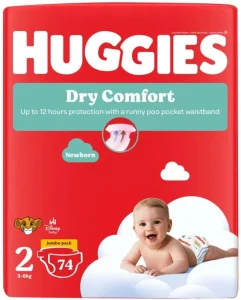 Huggies Dry Comfort Jumbo Pack Size 2 74 Pack | Shop Online