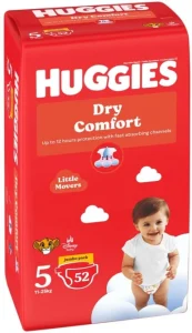 Huggies Dry Comfort Jumbo Pack Tape Diapers Size 5  (52 Pieces) | Shop Online