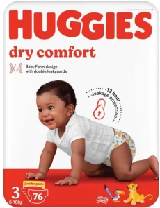 Huggies Dry Comfort Jumbo Pack Tape Diapers Size 3  (76 Pieces) | Shop Online