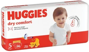 Huggies Dry Comfort Jumbo Pack Tape Diapers - XXL  (56 Pieces) | Shop Online