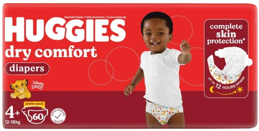 Huggies Dry Comfort Tape Diapers Size 4 (60 Pieces) | Shop Online - Image 2