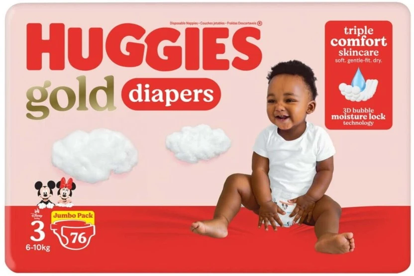 Huggies Jumbo Pack Gold Tape Diapers - L (76 Pieces) | Shop Online - Image 3