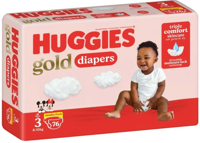 Huggies Jumbo Pack Gold Tape Diapers - L (76 Pieces) | Shop Online - Image 4
