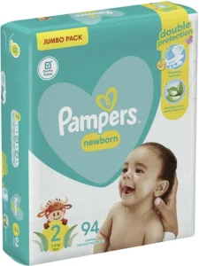Pampers Jumbo Pack Double Protection Tape Diapers  Size 0  (94 Pieces) | Shop Online