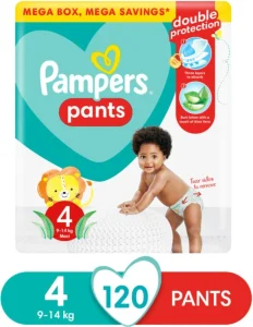 Pampers Mega Box Double Protection Tape Diapers Size 4  (120 Pieces) | Shop Online
