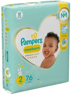 Pampers Premium Care Newborn Tape Diapers Size 2 (76 Pieces) | Shop Online