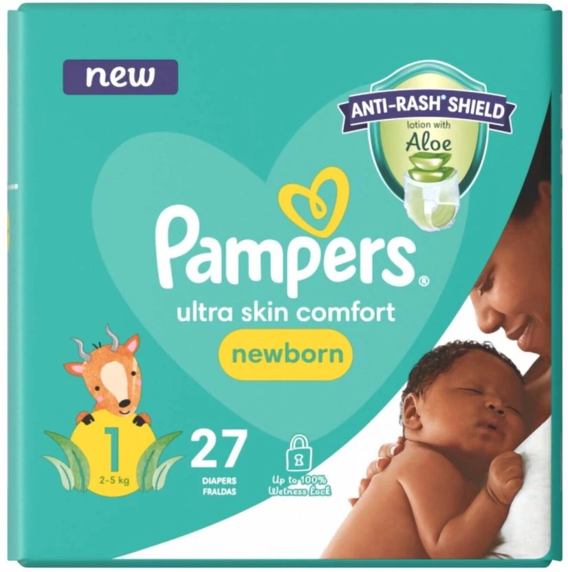 Pampers Ultra Skin Comfort Pant Diapers Size 1 (27 Pieces) | Shop Online - Image 2