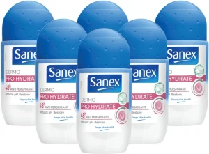 Sanex  Antiperspirant Dermo Pro Hydrate Deodorant Roll-on  (50 ml, Pack of 6) | Shop Online