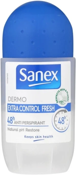 Sanex Antiperspirant Extra Control Fresh Deodorant Roll-on (50 ml, Pack of 6) | Shop Online