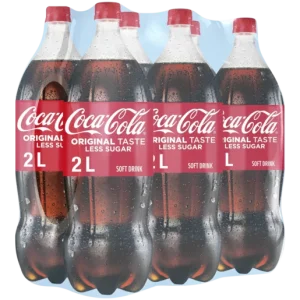Coca-Cola Original Taste Less Sugar (6 x 2 L) | Shop Online