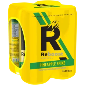 Reboost Pineapple Spike Energy Drink (Flavoured 4 x 500 ml) | Shop Online