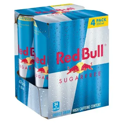 Red Bull Sugar Free Energy Drink (4 x 250 ml) | Shop Online