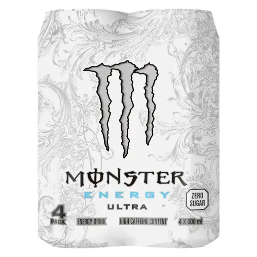Monster Ultra Energy Drink (Light Refreshing Citrus Flavoured, 4 x 500 ml) | Shop Online
