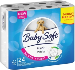 Baby Soft 2 Ply Toilet Paper 2 x 24 Rolls