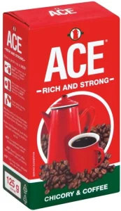Ace Chicory Coffee Roast Ground Flavoured, 16 X 125 g
